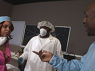 Sierra and Kim are in the surgery room, below the knife for bigger asses! When the surgery went down, so did the nurses on a large chubby black cock! Their large luscious black butts did all the operating and with titties like those, the procedure was a definite success! Code 40, these slutty nurses need weenie, STAT! ...