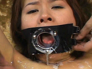 Ai Nananse gives blowjobs  gets bukkake cumshots to her face  collects cum in a glass and in her mouth and swallows it all up.