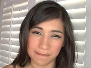 Cute Brunette Hair Legal Age Teenager Beauty Swallows Cum