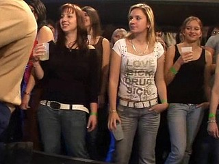 Gals holding dicks in the one and the other hands